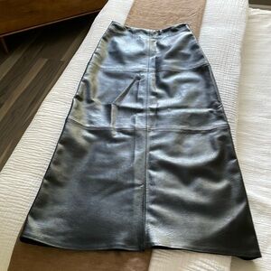 H&M Vegan Leather Maxi Skirt - Size 2